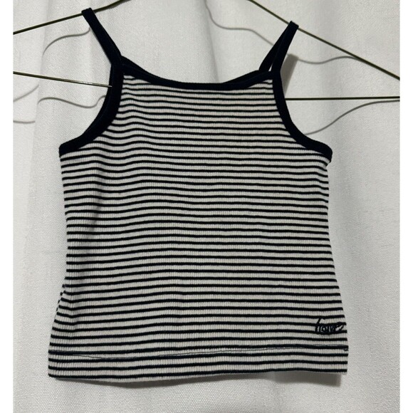 Zara Kids Girl's Striped Tank Top Sz 7 Textured Soft  Shirt Top Summer - Picture 1 of 4